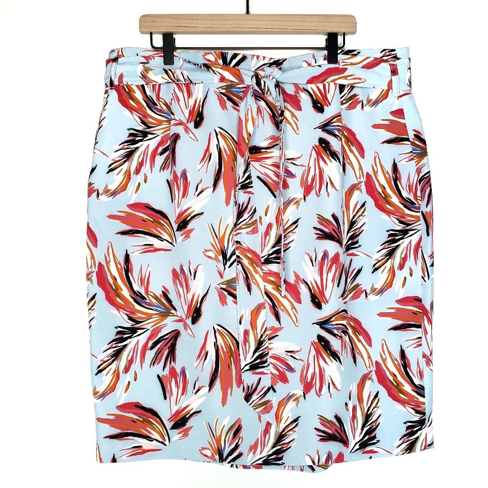 Lane Bryant Floral Tie Pencil Skirt 22